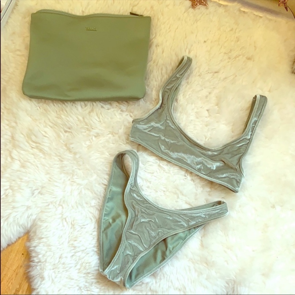 Triangl Aimee Italian velvet high cut bikini